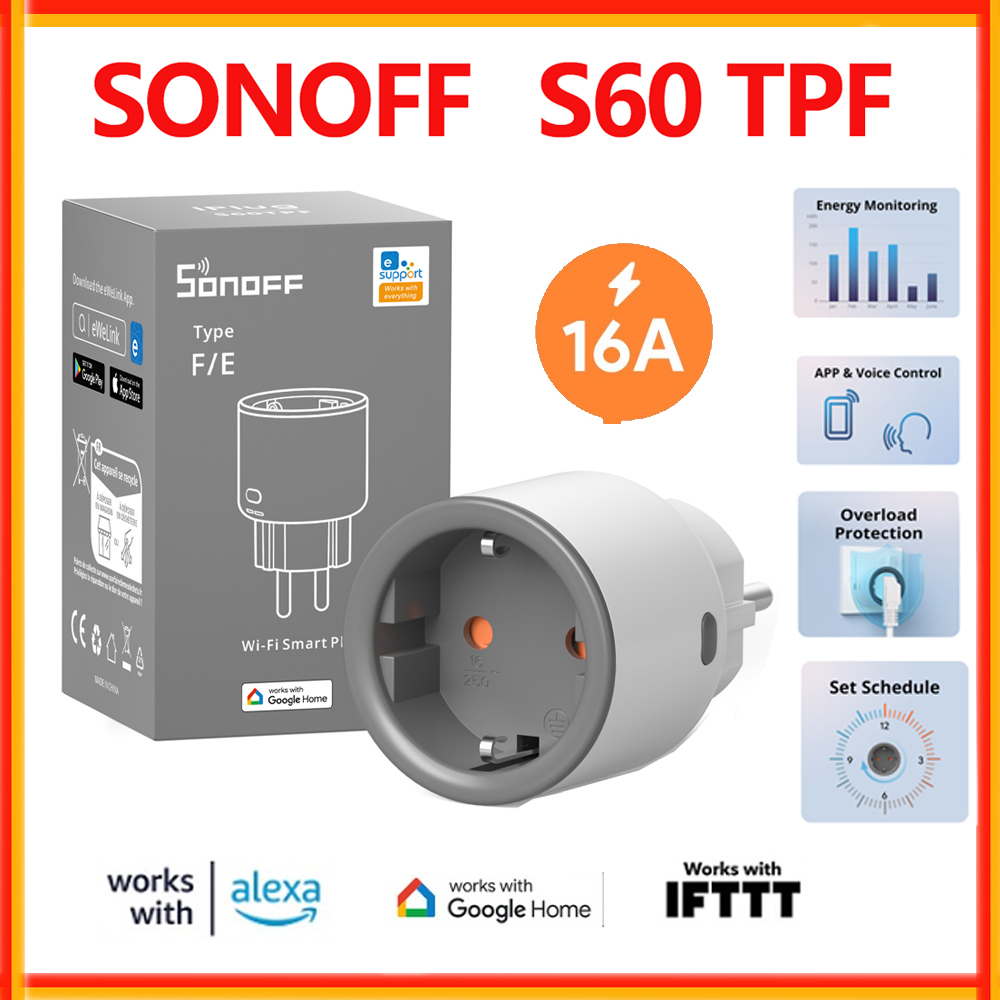 Sonoff Basic - SONOFF S60 TPF colokan cerdas EU