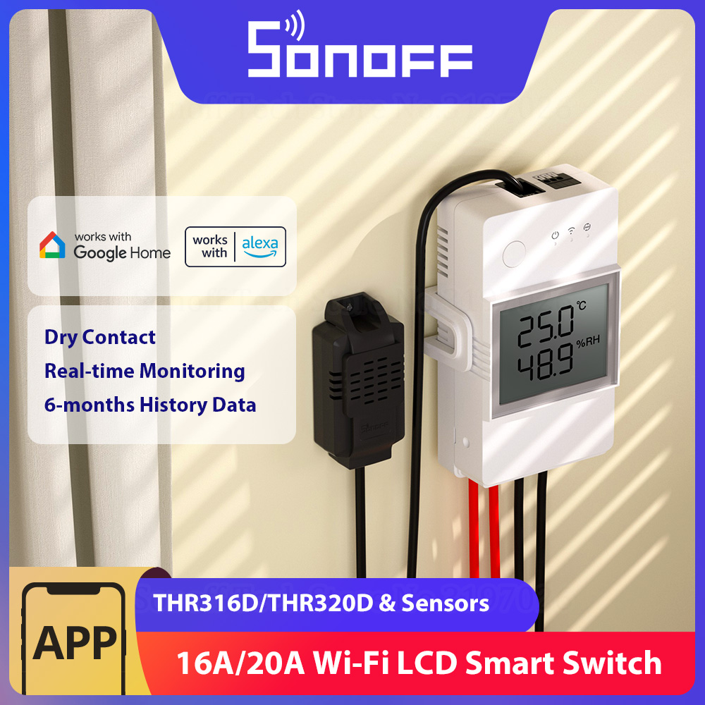 Sonoff Basic - SONOFF th316d/THR320D saklar Pintar kelembaban suhu
