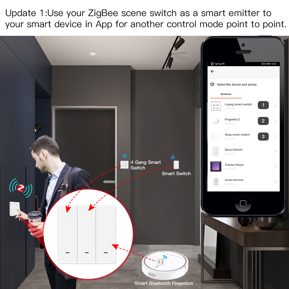 MOES Tuya ZigBee Scene Switch  - Smart Relay Tuya ulasan dan harga