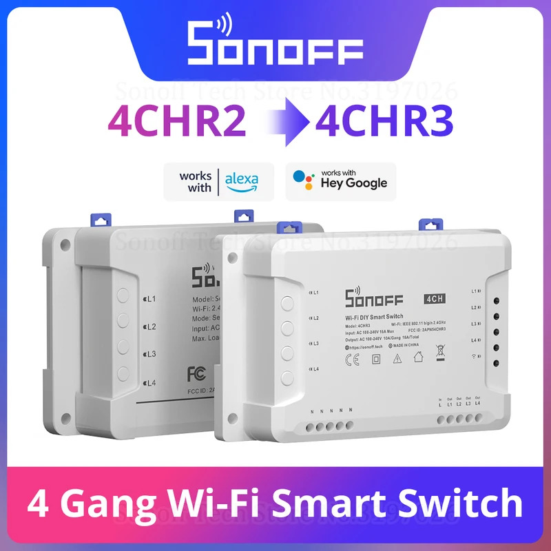 Sonoff 4CHR3 Smart Wifi Switch - Sonoff ulasan dan harga