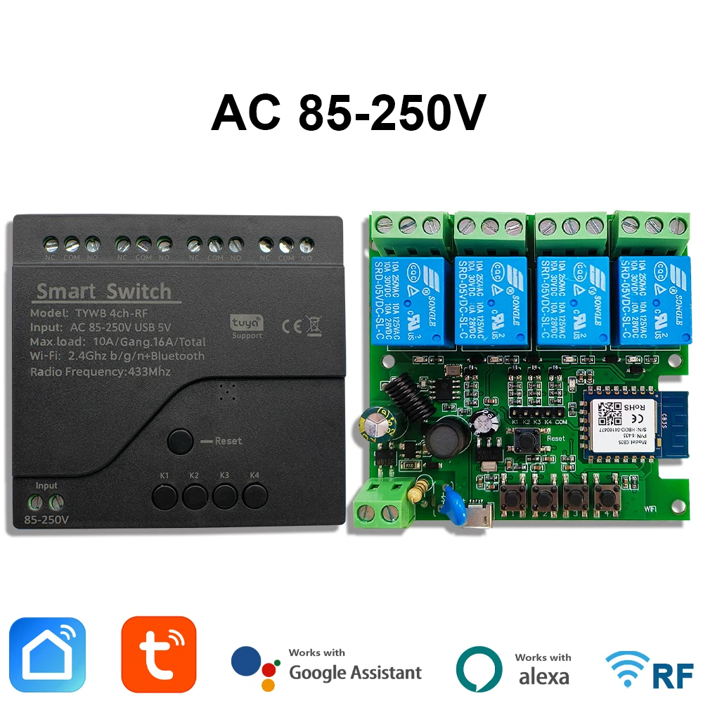 Tuya AC 85-250V 4 Saluran Wifi - Sonoff Mini R4 ulasan dan harga